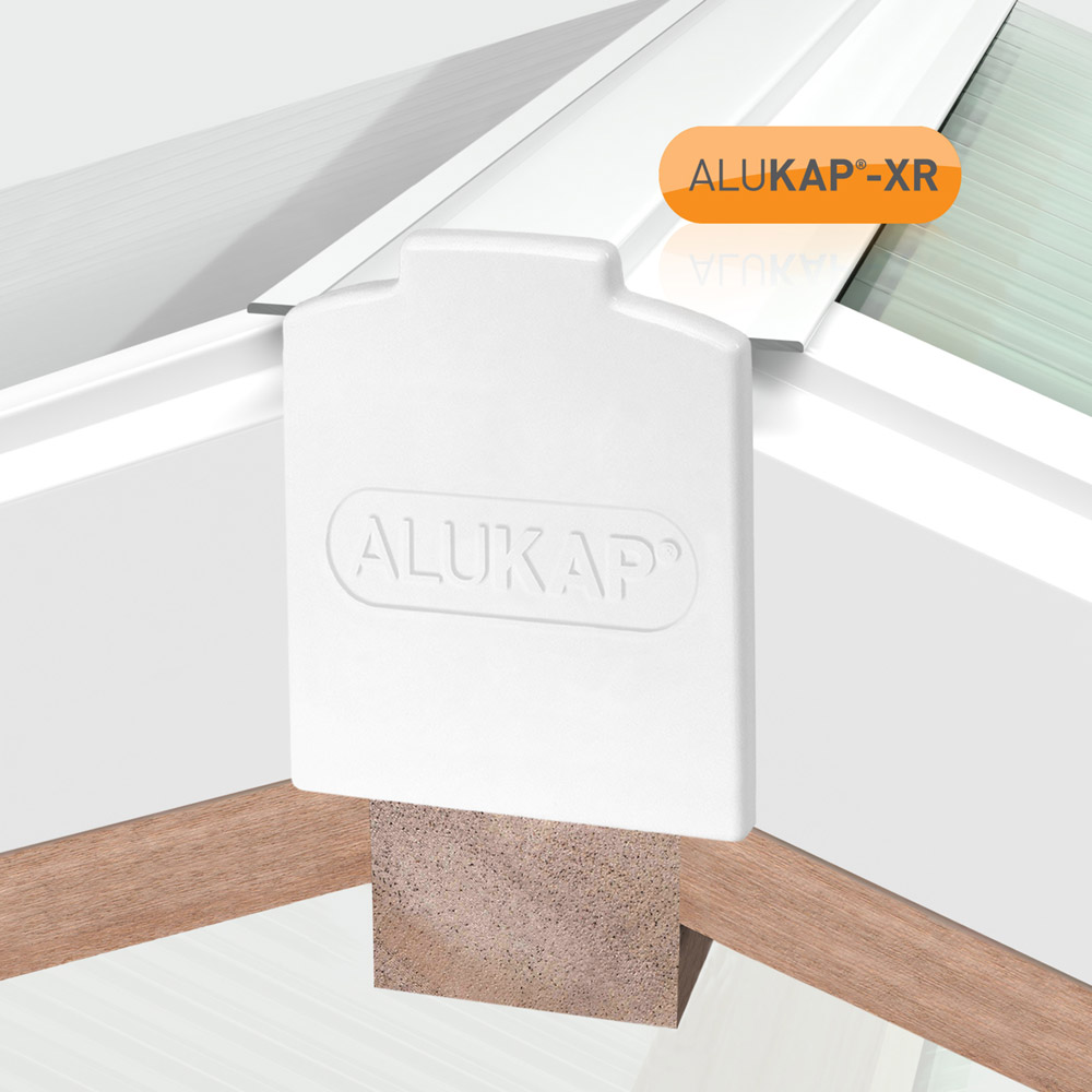 Alukap-XR White Hip Bar 2.4m with 55mm Rafter Gasket Image 2