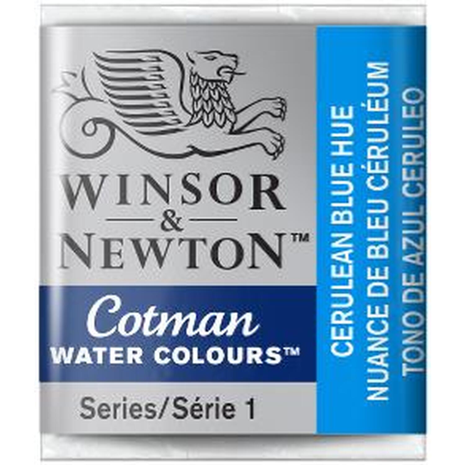 Winsor and Newton Cotman Watercolour Half Pan Paint - Cerulean Blue Hue Image