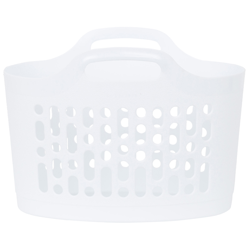 2 x Wham 8L Plastic Flexi Basket Ice White Image 3