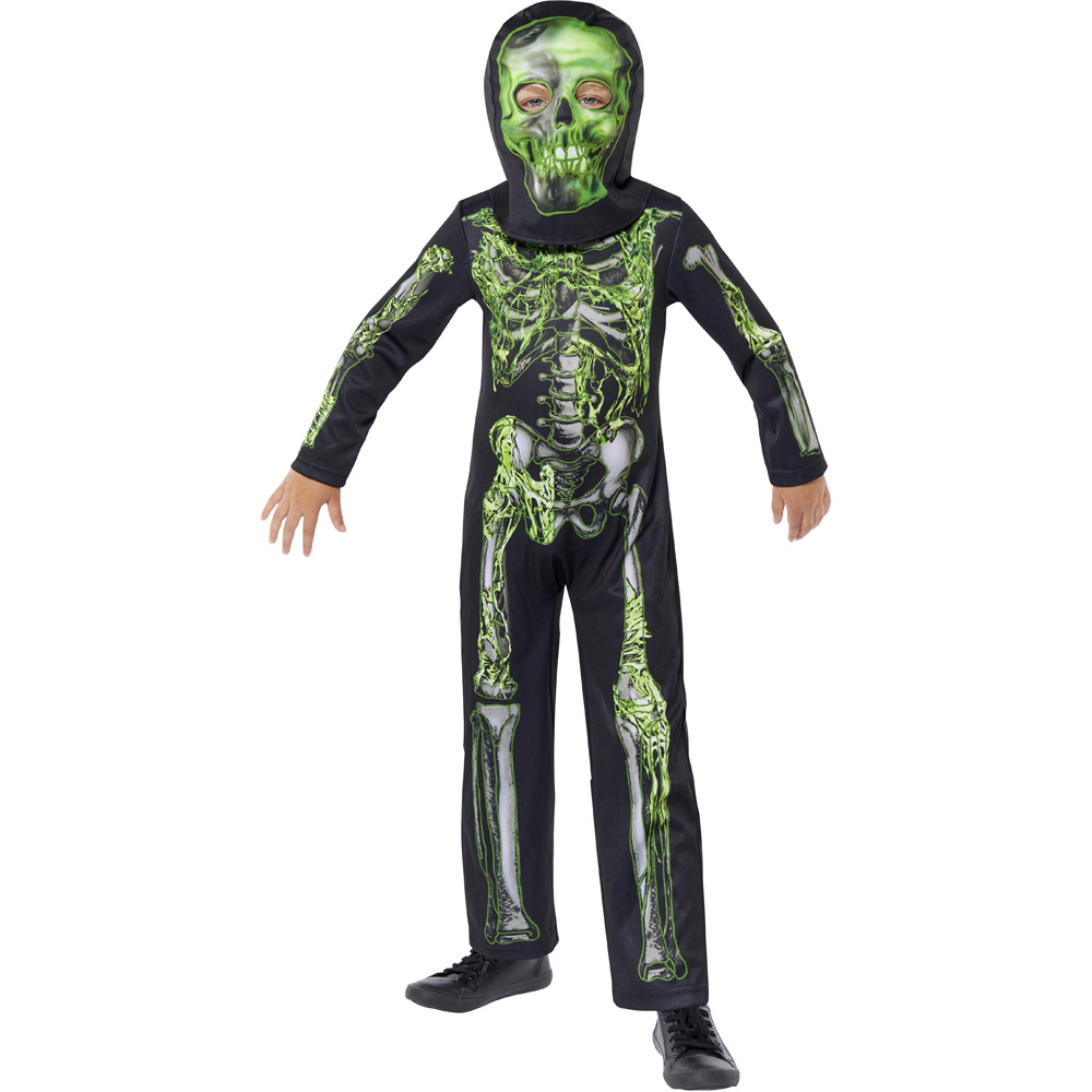 Wilko Neon Skeleton Costume Age 9 to 10 Years Image 1