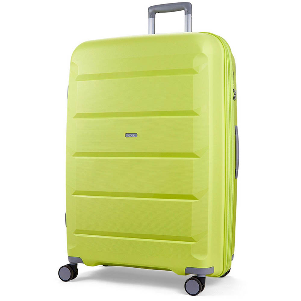 Rock Tulum Set of 3 Green Hardshell Expandable Suitcases Image 2