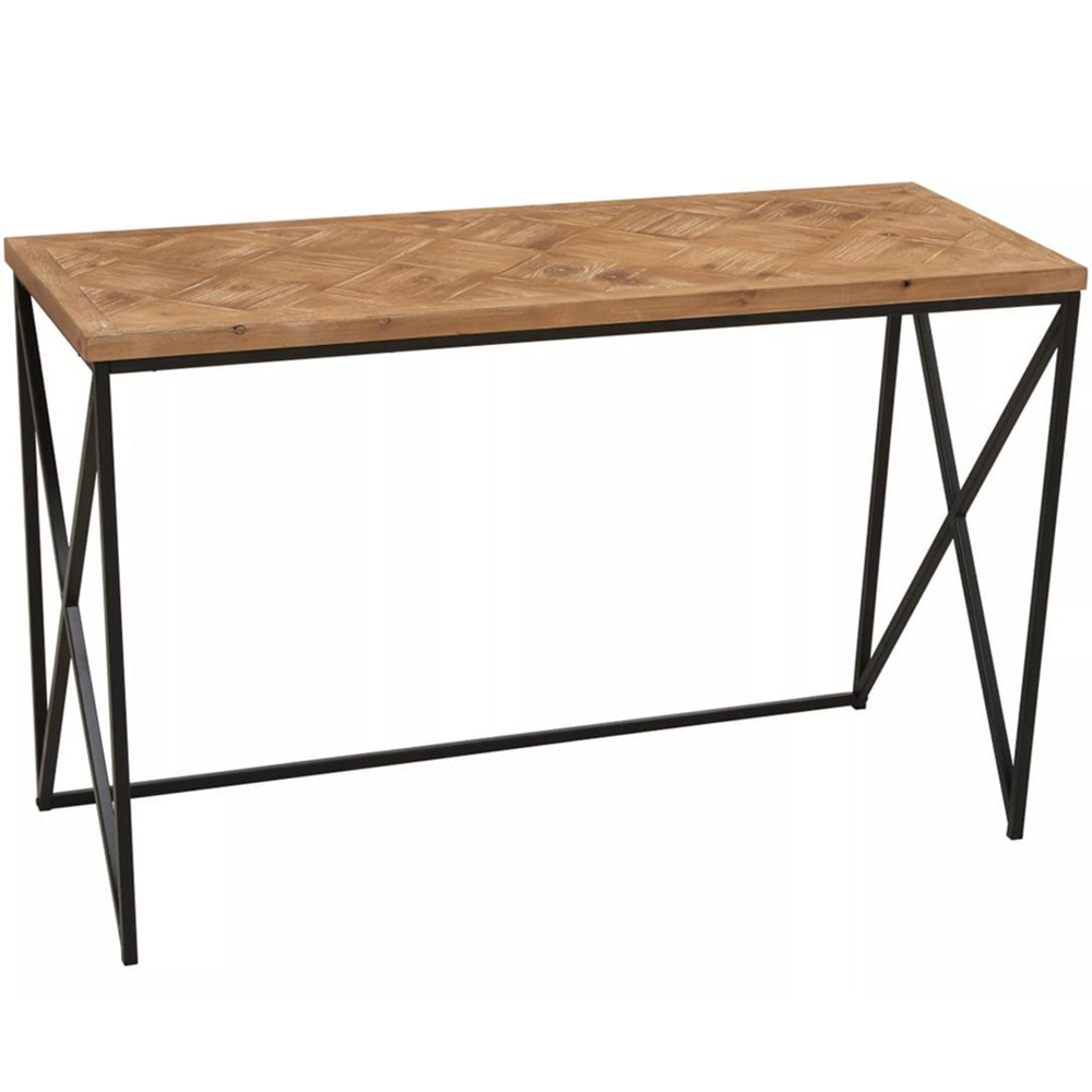 Premier Housewares Kickford Console with Natural Parquet Top Image 3