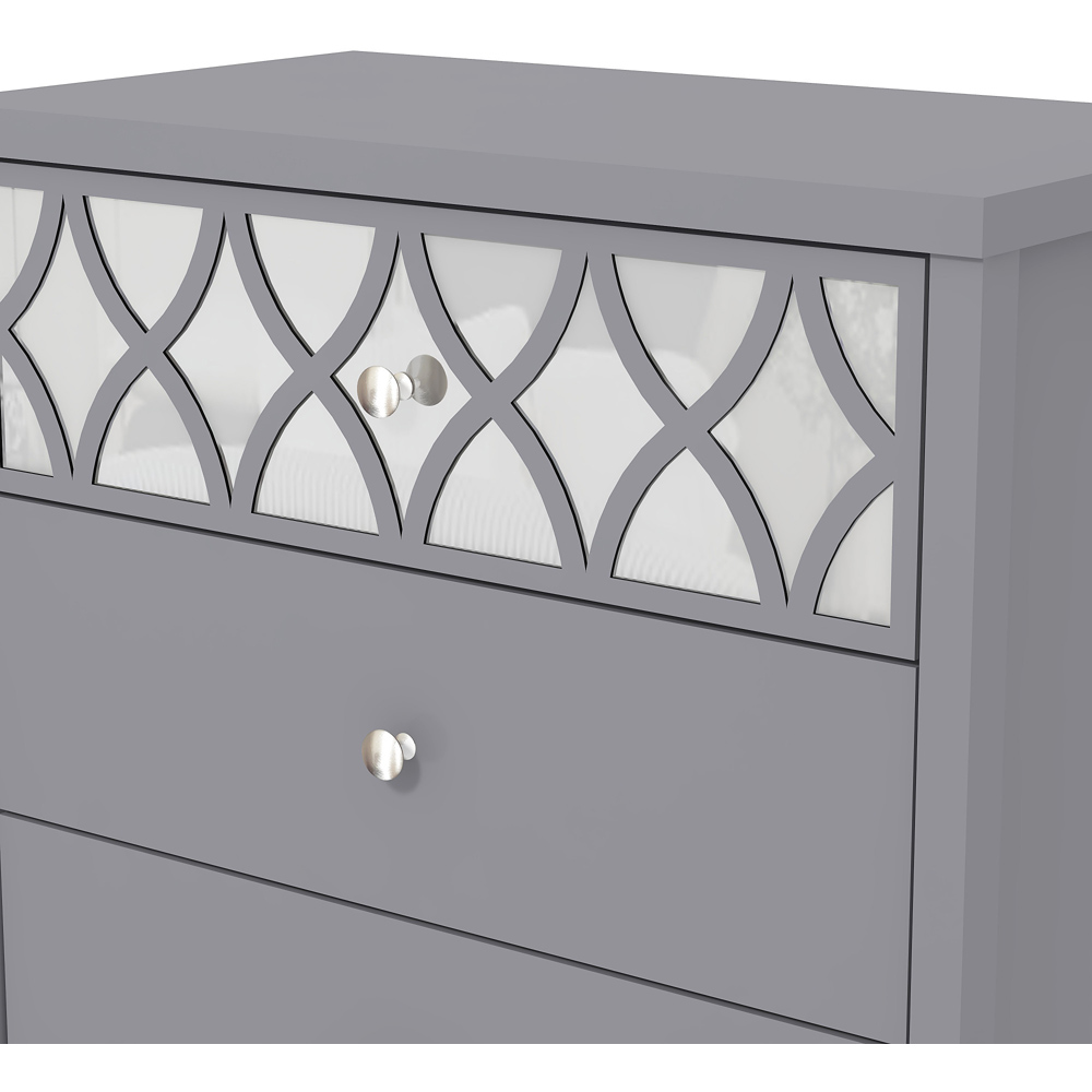 GFW Arianna 4 Drawer Cool Grey Mirrored Chest of Drawer Image 6
