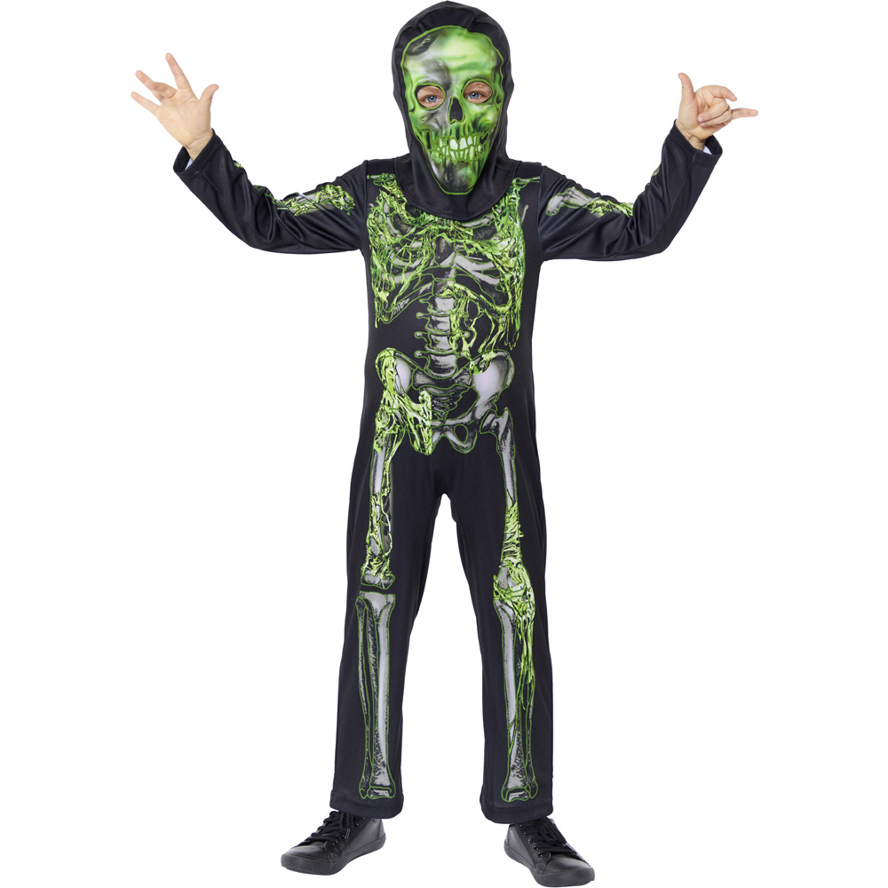 Wilko Neon Skeleton Costume Age 9 to 10 Years Image 2
