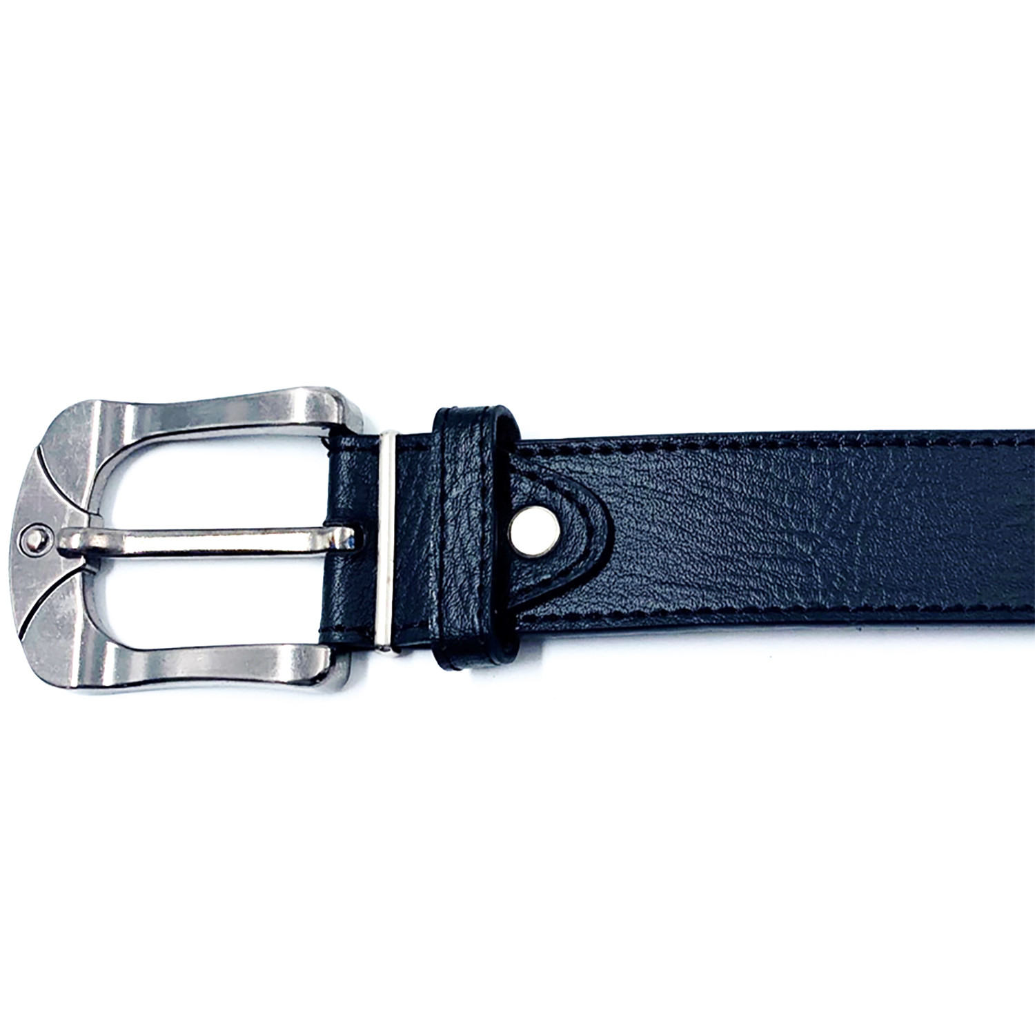 Contemporary Men's Leather Belt - Black / L Image