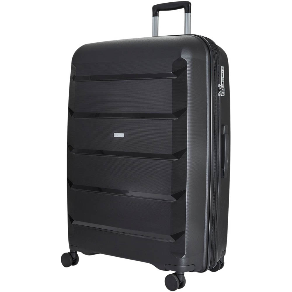 Rock Tulum Set of 3 Black Hardshell Expandable Suitcases Image 2
