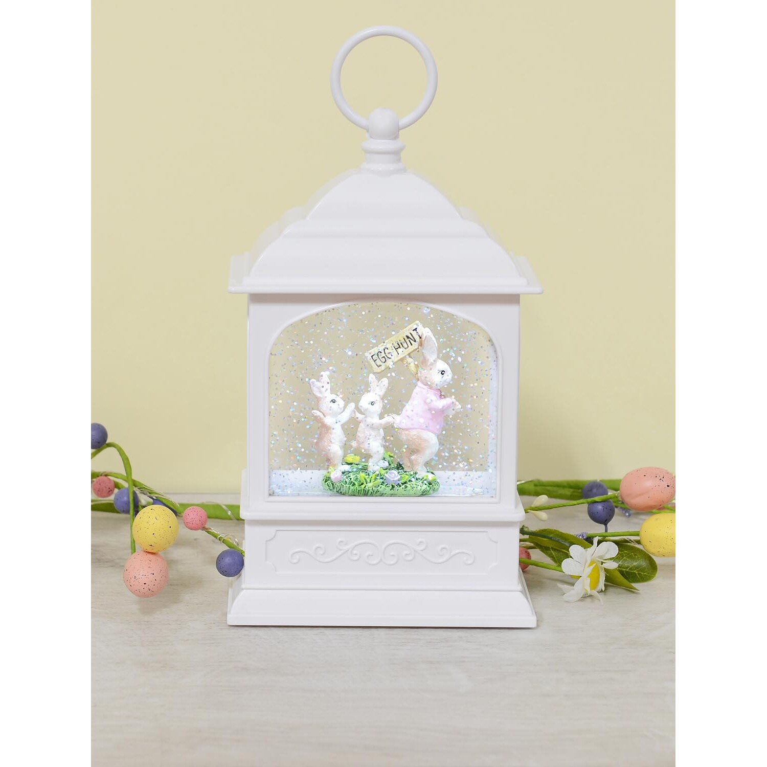 Easter LED Spinner Lantern - White Image 9