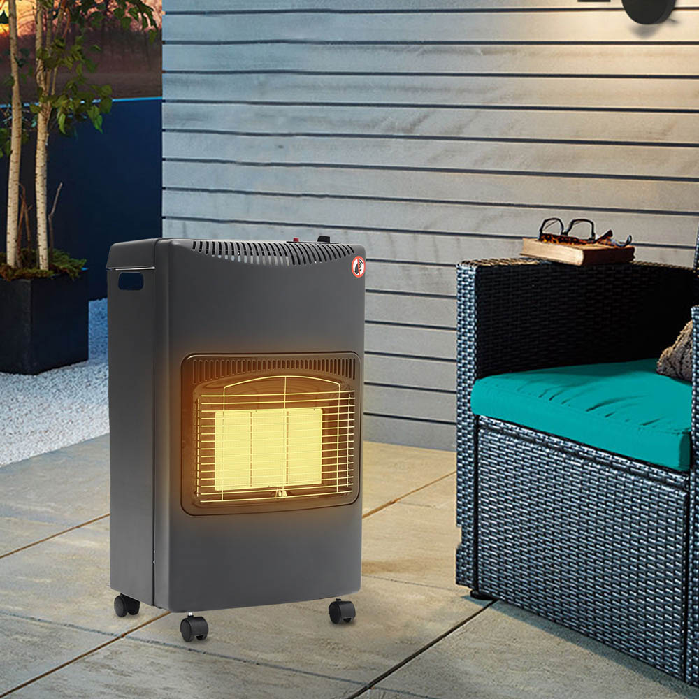 Living and Home Black Portable Ceramic Gas Heater Image 5