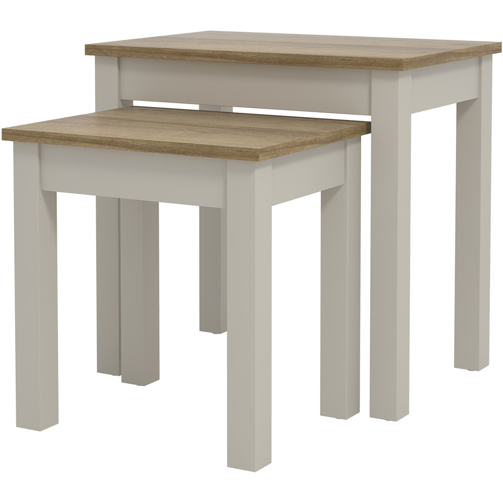 GFW Molton Light Grey Nest of Tables Set of 2 Image 3