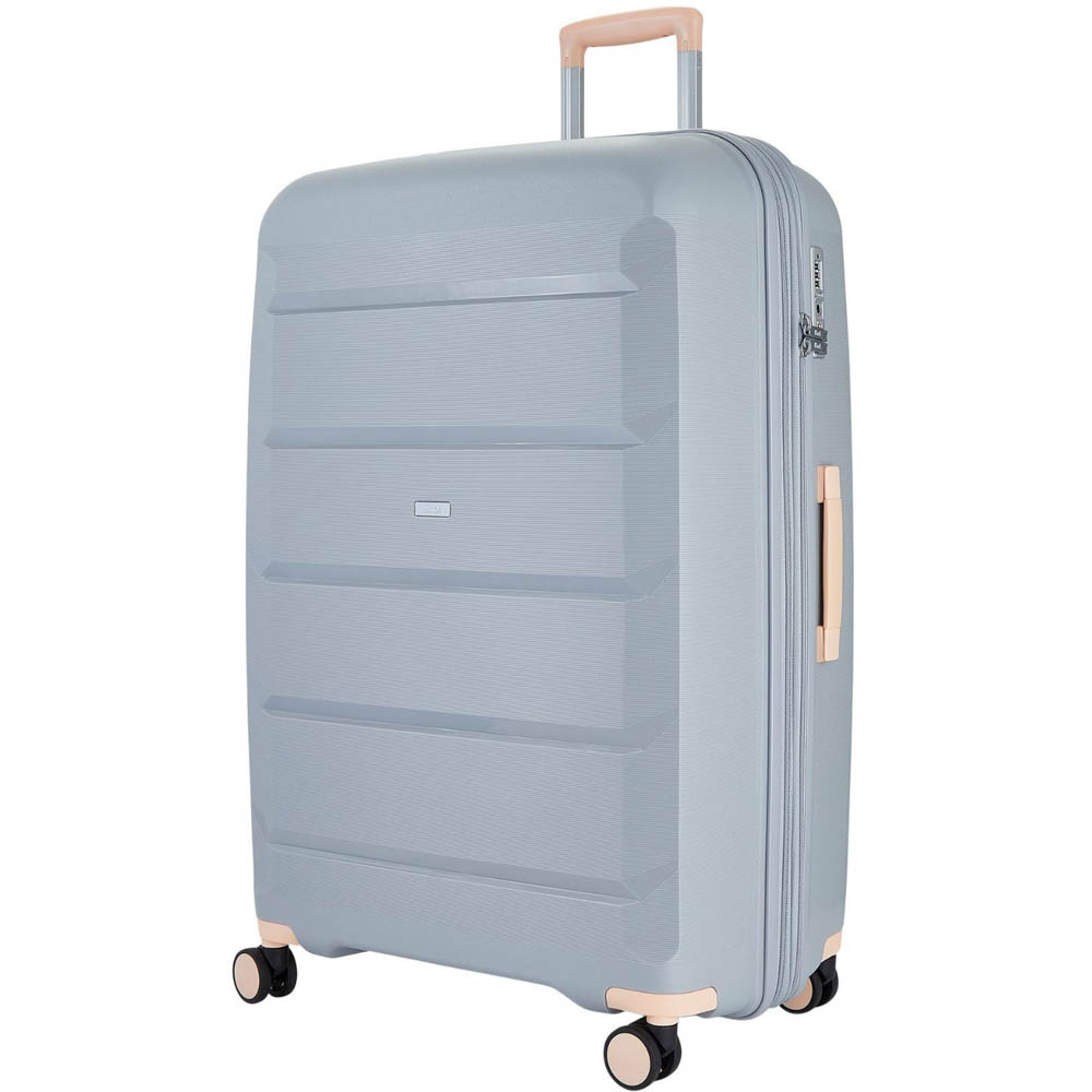 Rock Tulum Set of 3 Grey Hardshell Expandable Suitcases Image 2