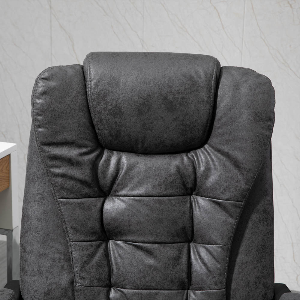 Portland Dark Grey Swivel Vibration Massage Office Chair Image 6
