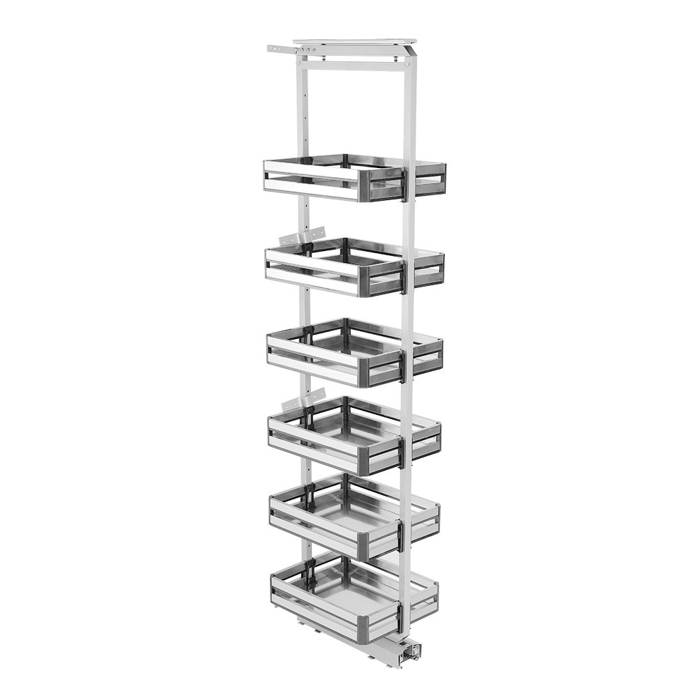 Living and Home Tall Metal Mesh Slide Rail Panel Kitchen Basket Cabinet Image 2