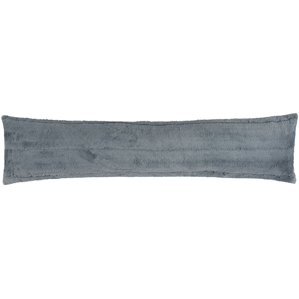 Paoletti Empress Charcoal Faux Fur Draught Excluder Image 1