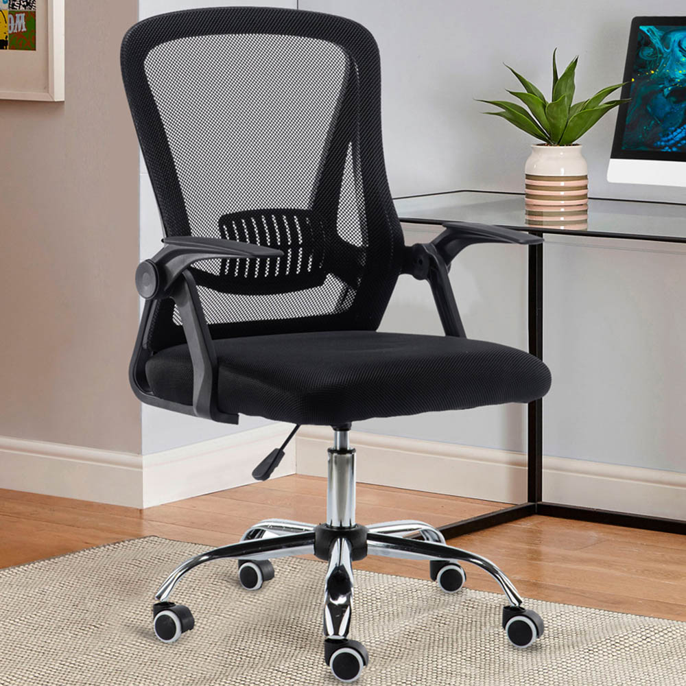 Neo Black Mesh Swivel Office Chair Image 1