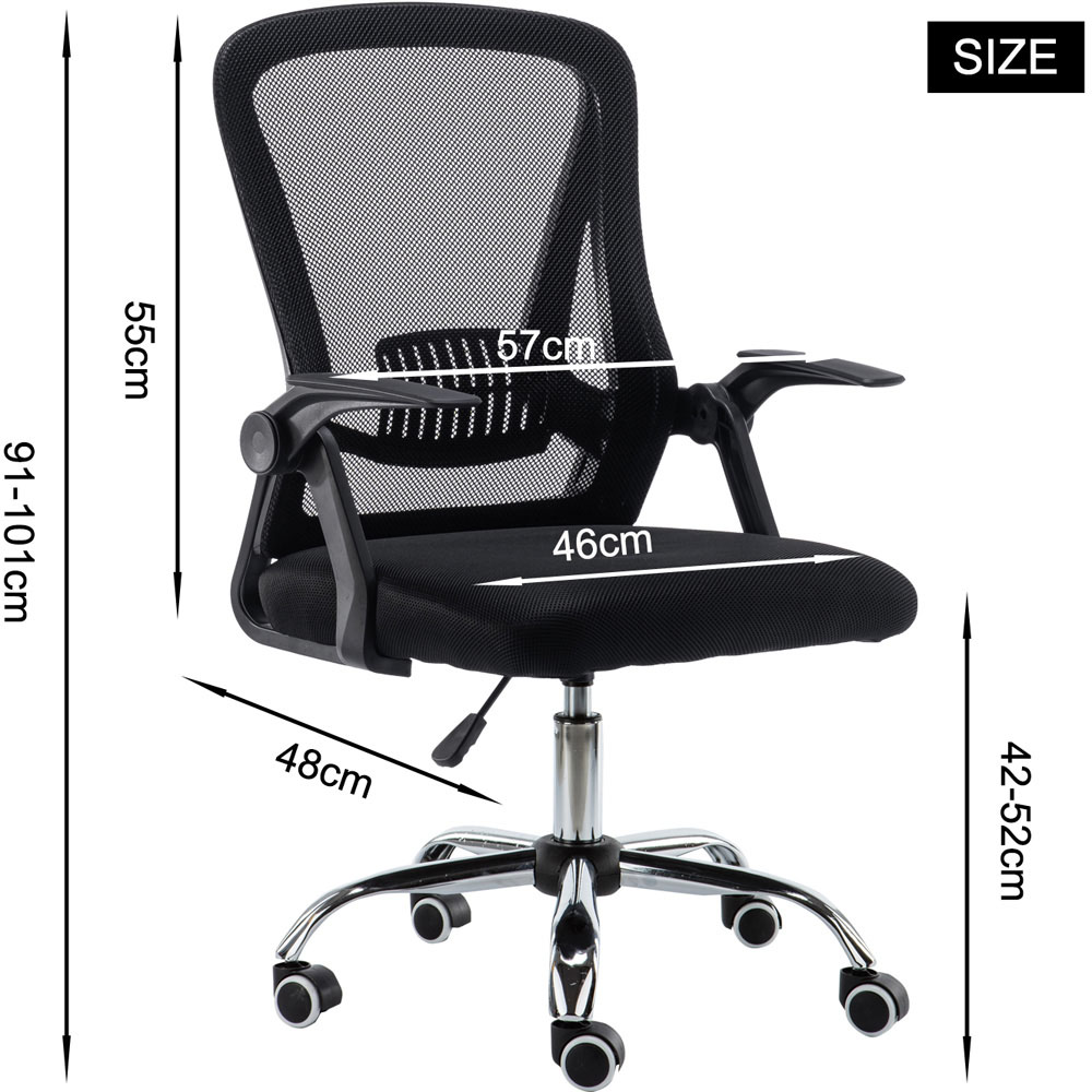 Neo Black Mesh Swivel Office Chair Image 9