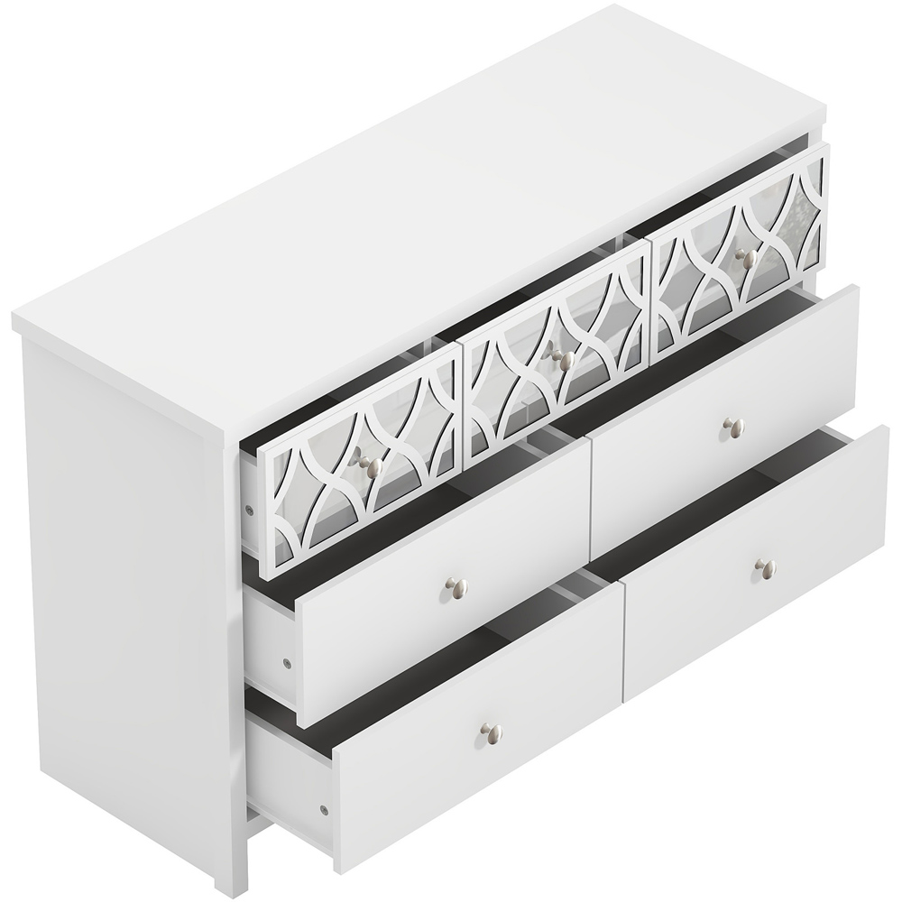 GFW Arianna 7 Drawer White Chest of Drawers Image 4
