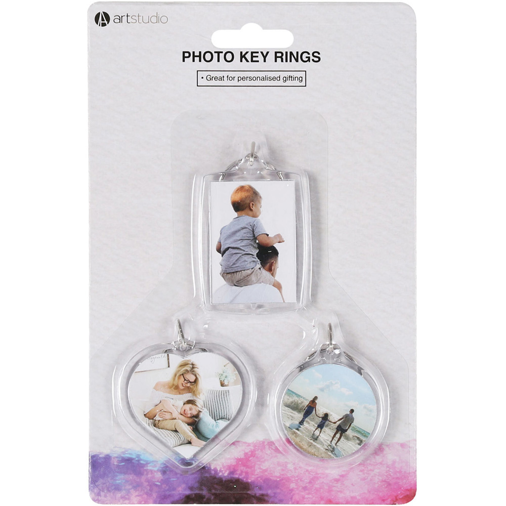 Pack of 3 Photo Keyrings Image