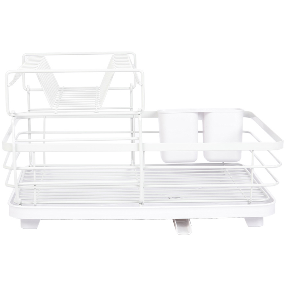 Living And Home 2-Tier Metal Dish Rack with Utensil Holder Dish Drainer for Kitchen Counter Image 1
