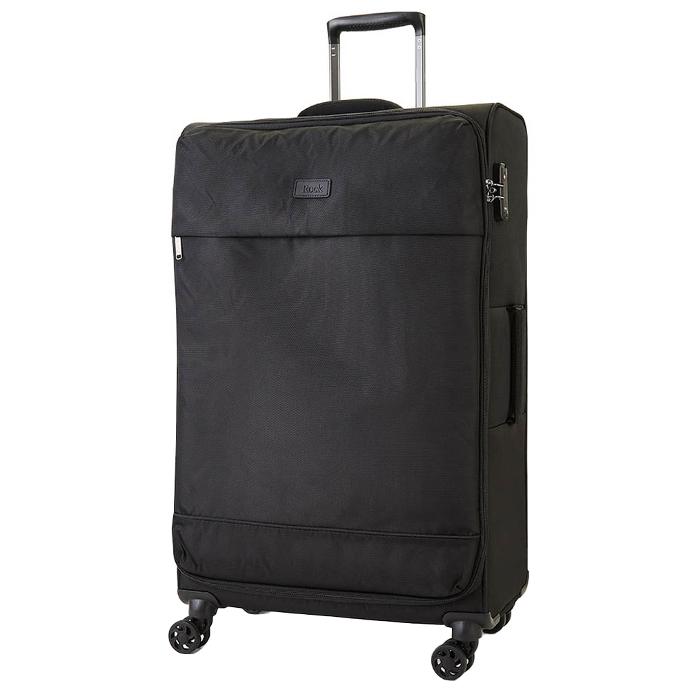 Rock Luggage Paris Large Black Softshell Suitcase Image 1