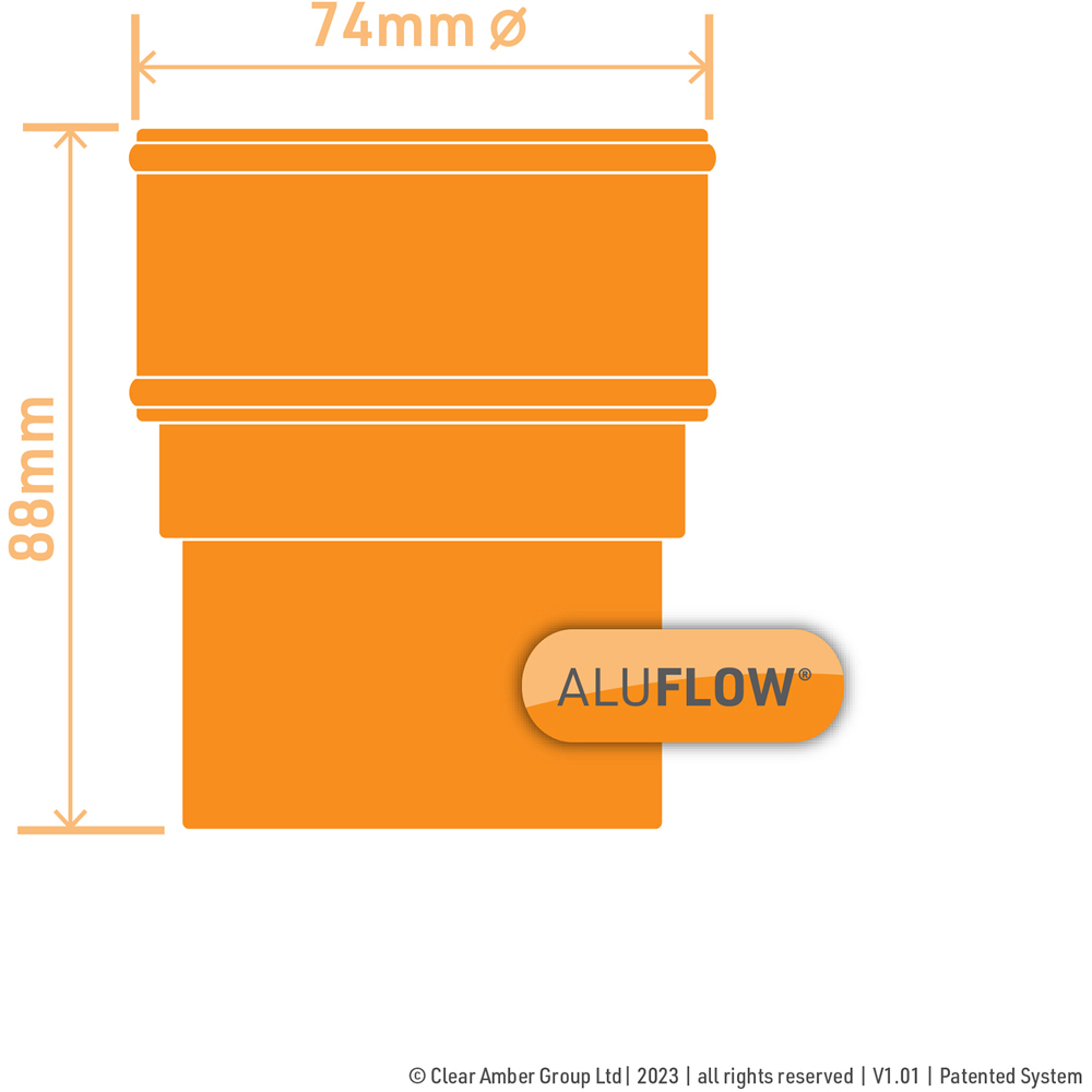 Aluflow White Downpipe Connector Image 4