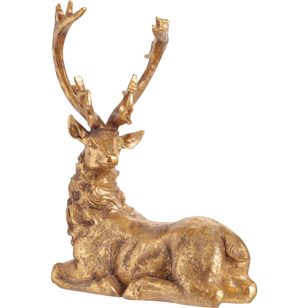 Wilko Majestic Gold Seated Stag Image 3