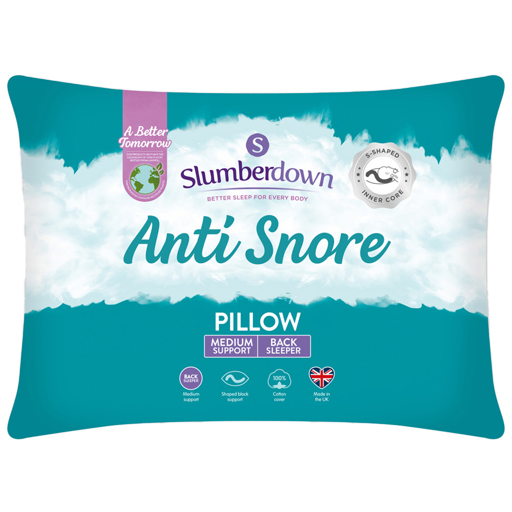Slumberdown White Anti Snore Pillow Image 1