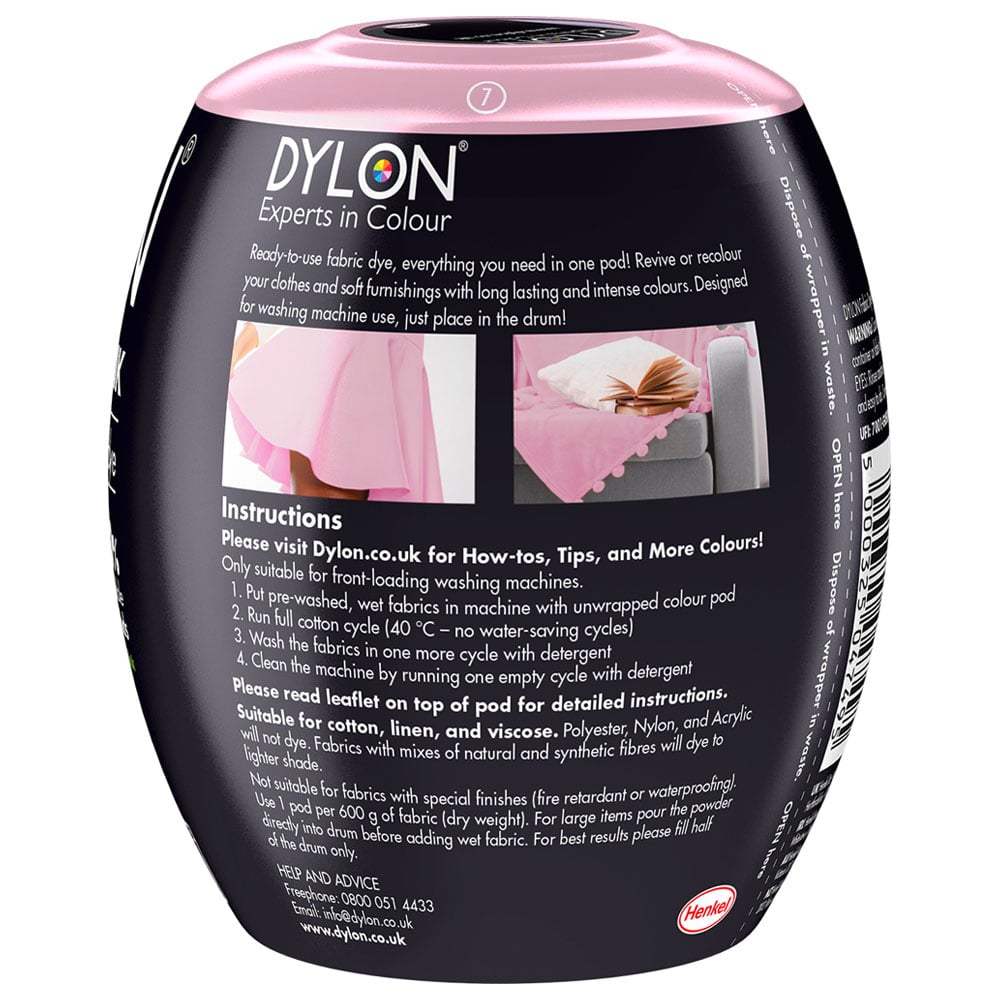Dylon Peony Pink Dye Pod 350g Image 2