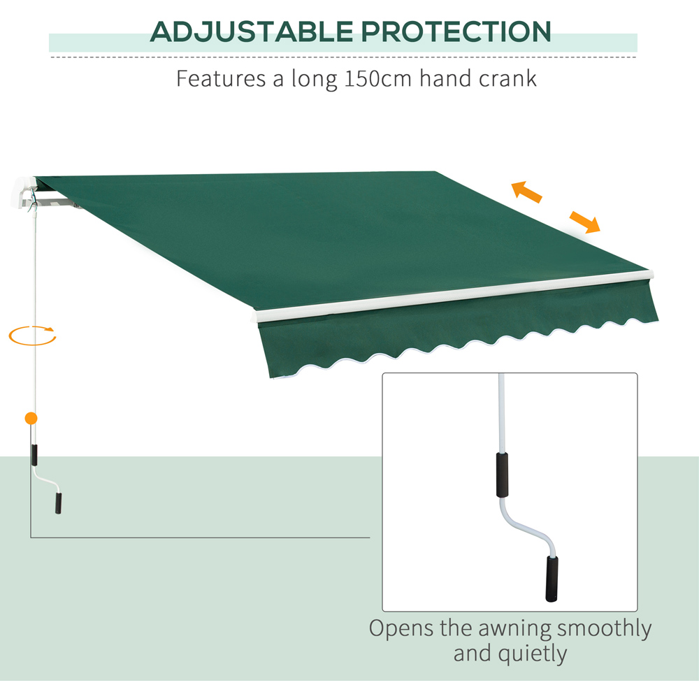 Outsunny Green Retractable Awning 3 x 2m Image 6