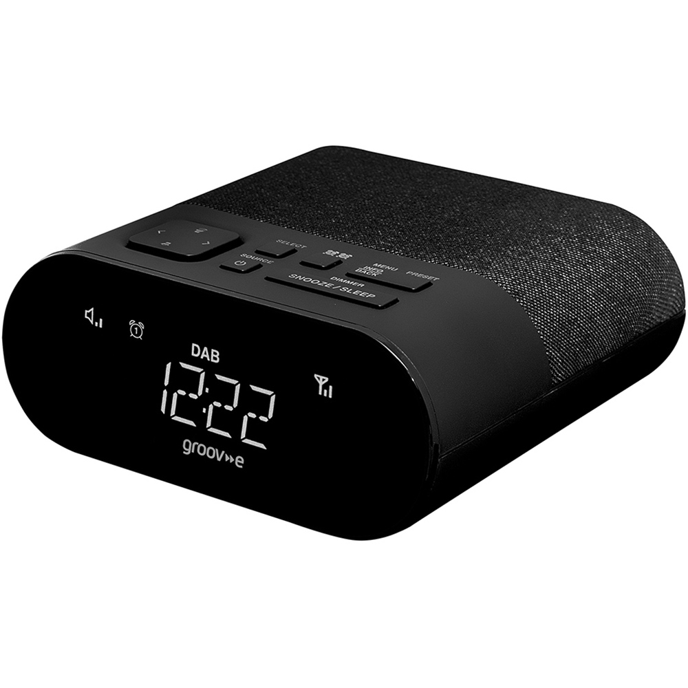 Groov-e Roma DAB and FM Alarm Clock Radio with USB Charging Image 1