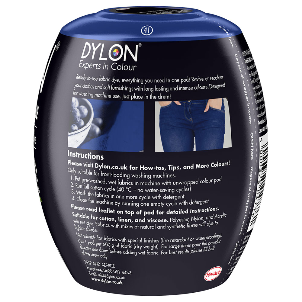 Dylon Jeans Blue Fabric Dye Pod 350g Image 2