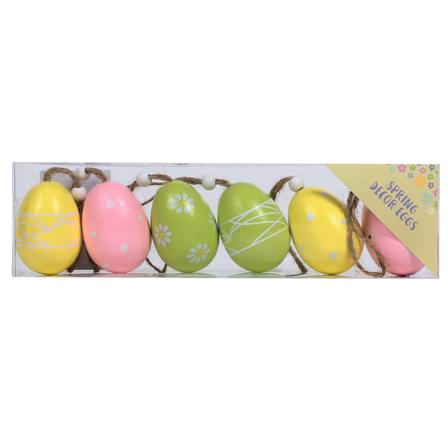 Pastel Coloured Easter Egg Decoration 6 Pack Image