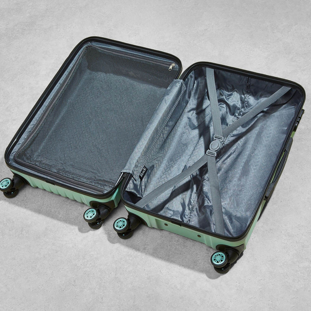 Rock Santiago Set of 3 Green Hardshell Suitcases Image 4