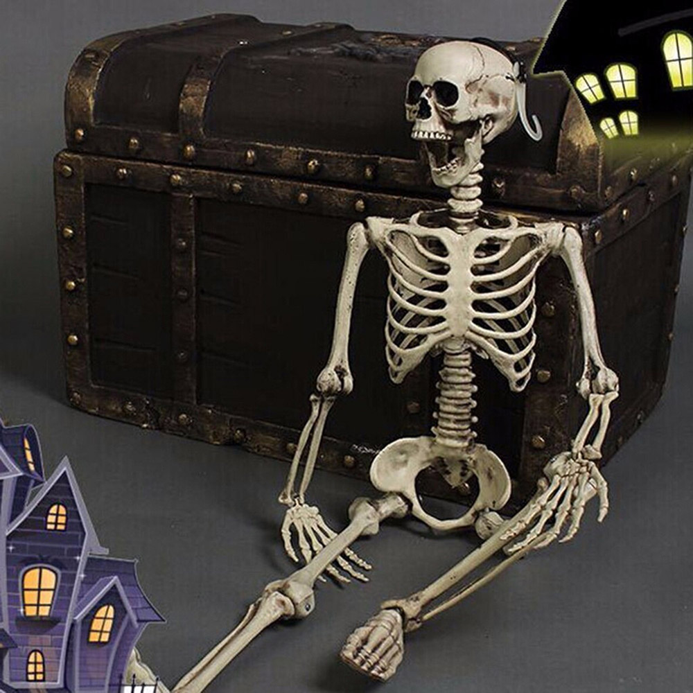 Living and Home Halloween Poseable Human Skeleton 90cm Image 7