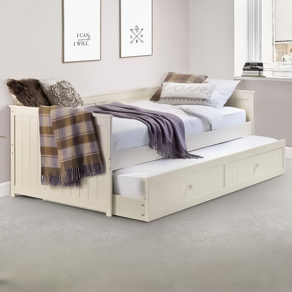 Julian Bowen Jessica Stone White Day Bed with Underbed Image 1