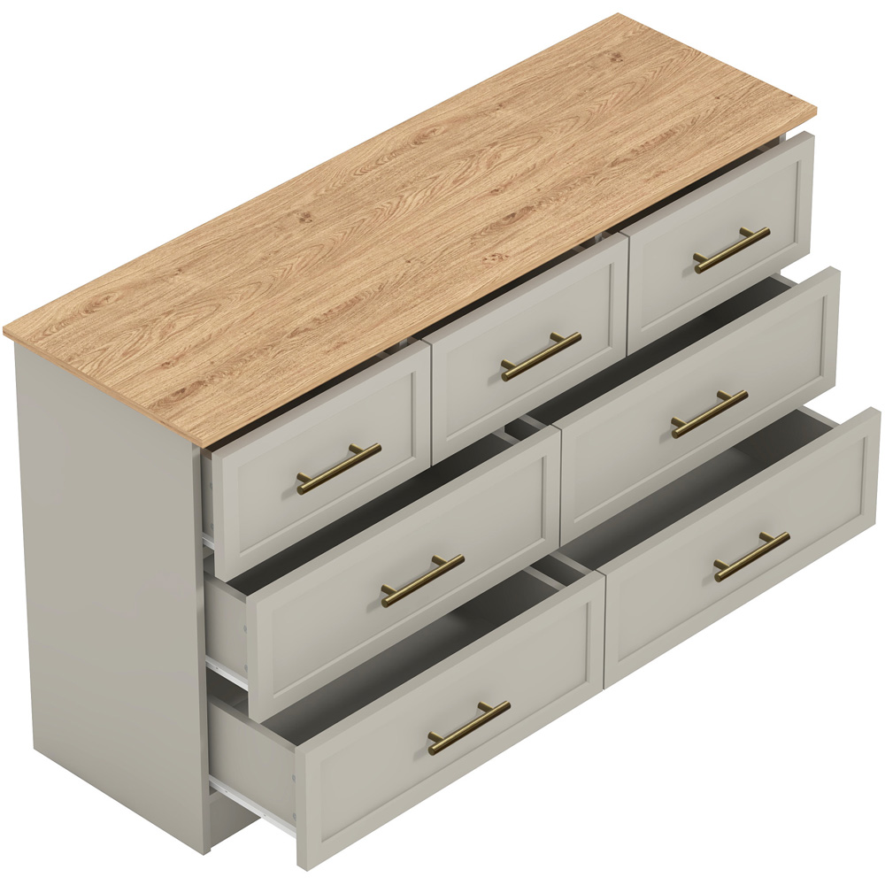 GFW Lyngford 7 Drawer Grey Drawer Chest of Drawers Image 5