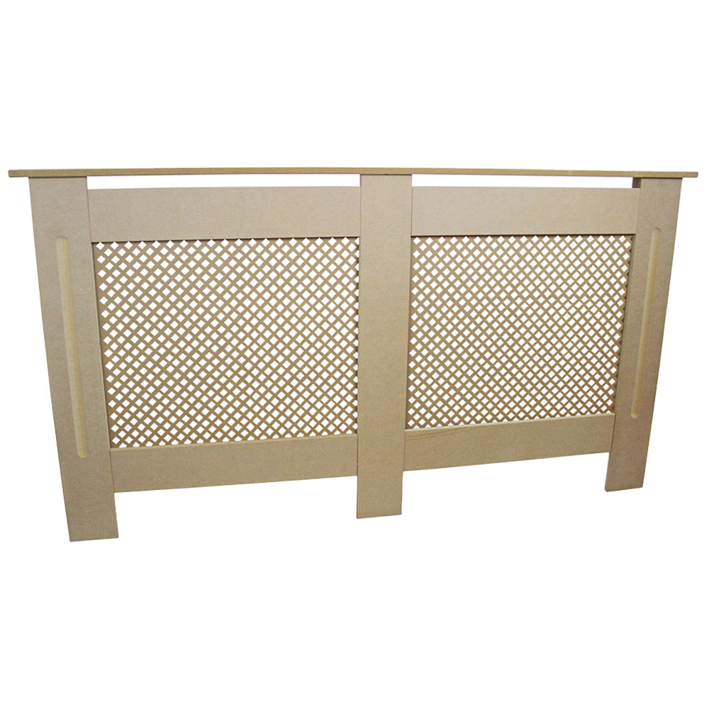 Monster Shop MDF Natural Diamond Grill Radiator Cover 152cm Image 1