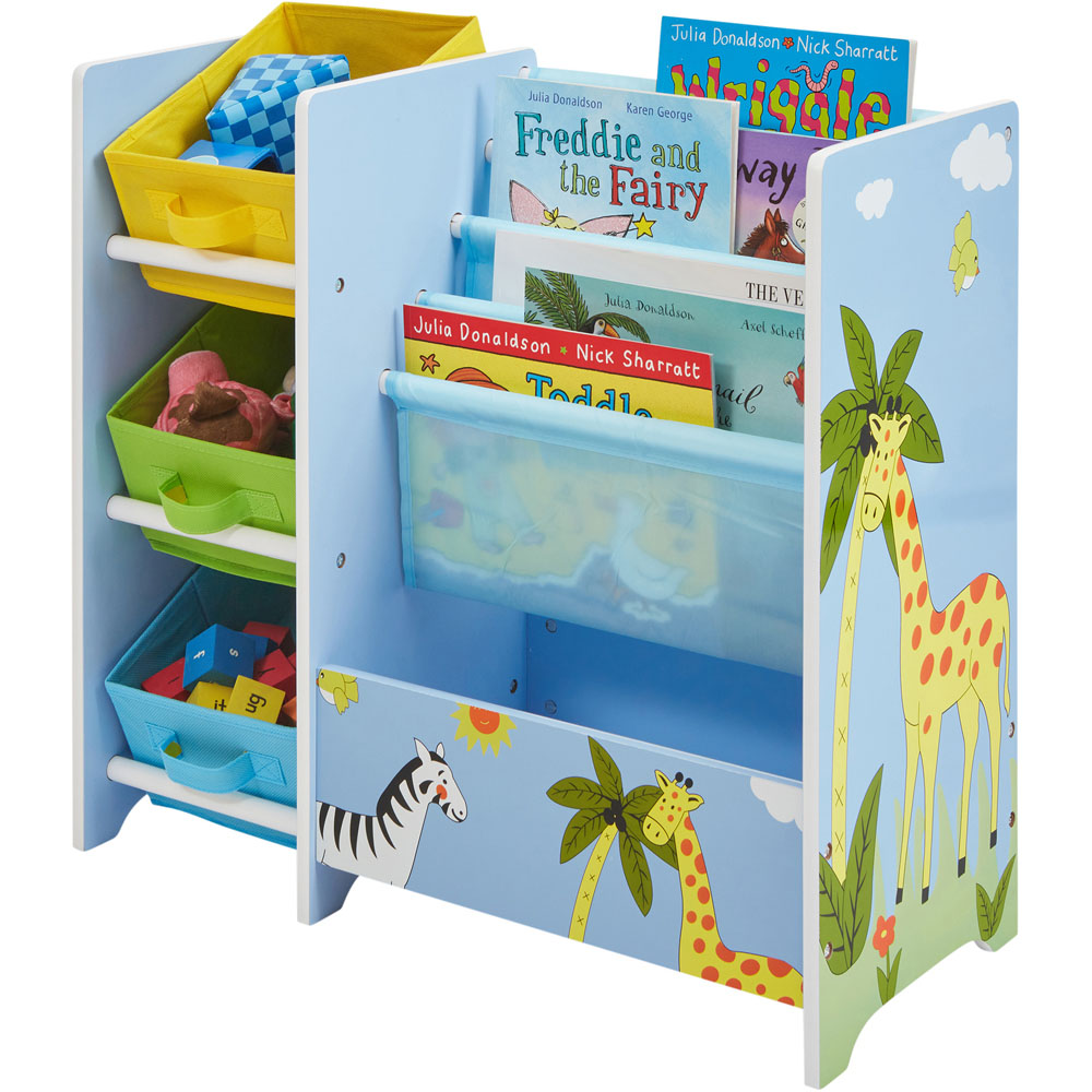 Liberty House Toys Kids Safari Book Display with Storage Boxes Image 4