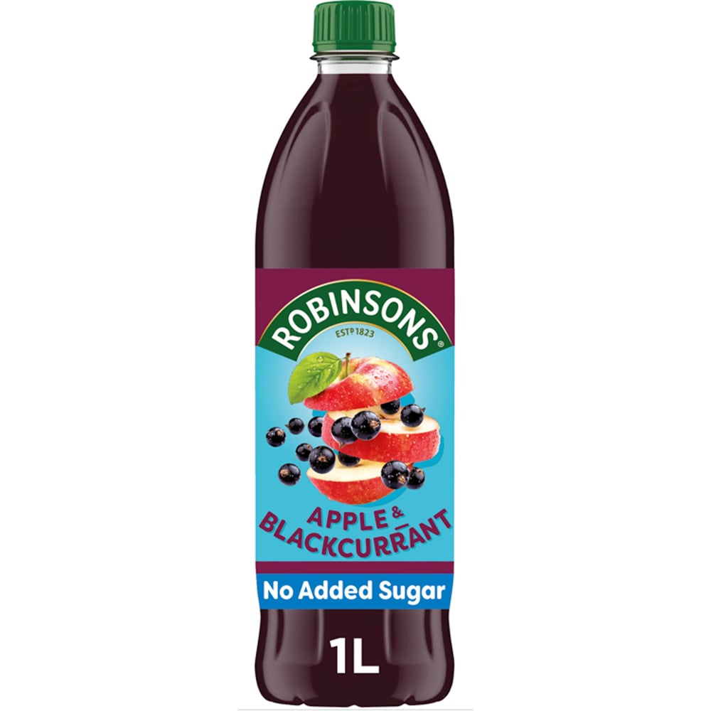Robinsons Apple and Blackcurrant No Added Sugar Squash 1L Image 1
