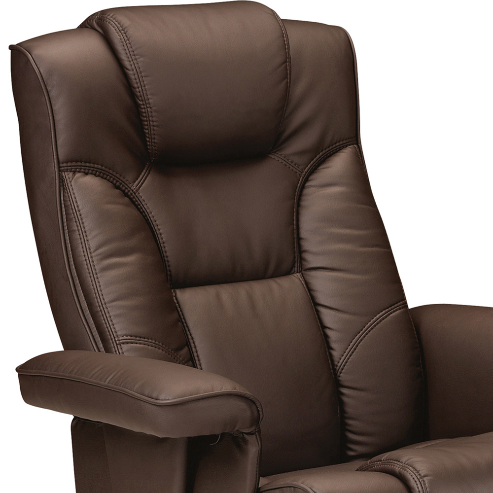 Julian Bowen Malmo Brown Massage Recliner Chair and Stool Image 4