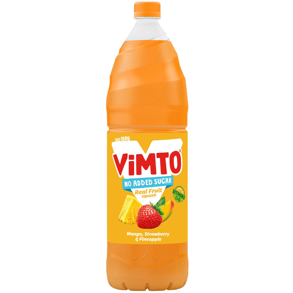 Vimto Remix Mango, Strawberry and Pineapple No Added Sugar Squash 1.5L Image
