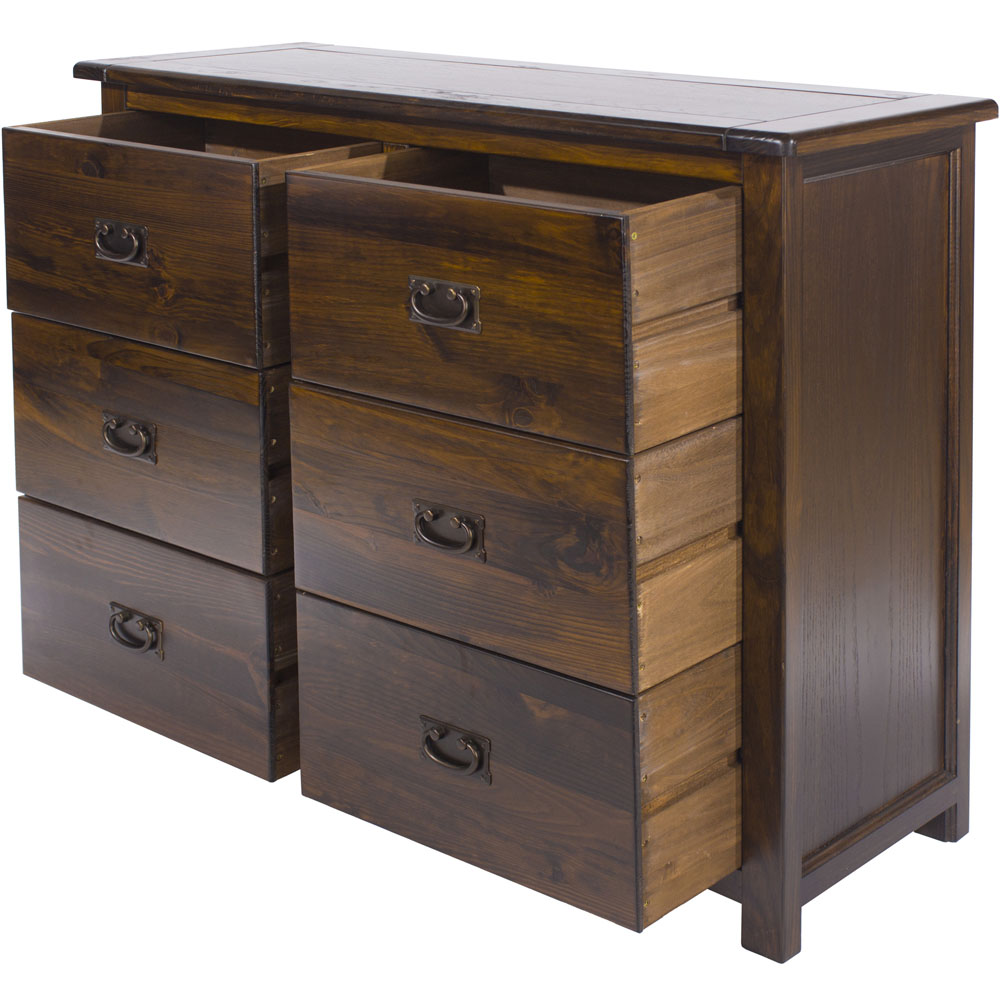 Core Products Boston 6 Drawer Wide Chest of Drawers Image 5
