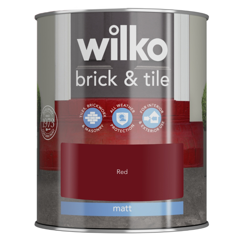 Wilko Brick & Tile Red Matt Paint 1L Image 2