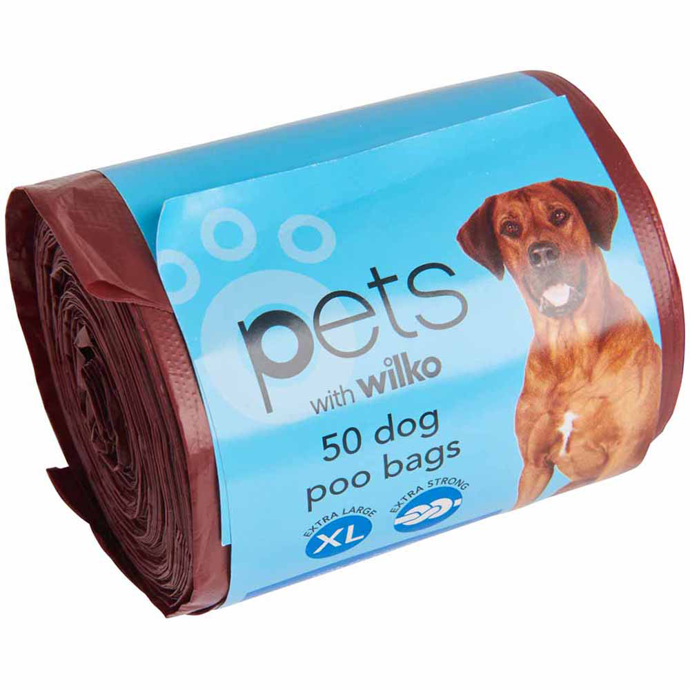 Wilko Dog Poo Bags Red 50 pack Image 1