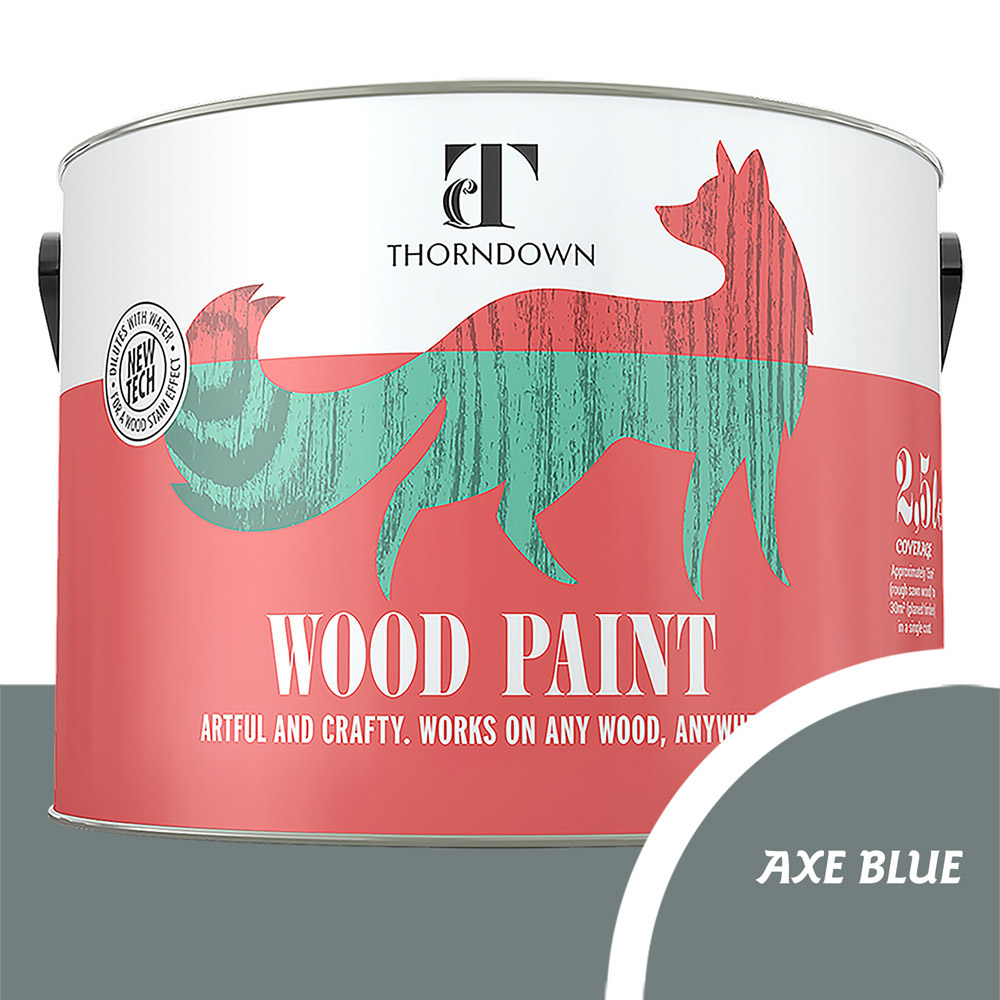 Thorndown Axe Blue Satin Wood Paint 2.5L Image 3