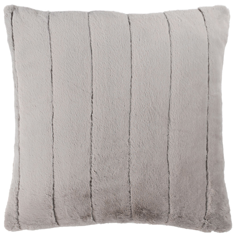 Paoletti Empress Grey Faux Fur Cushion Image 1