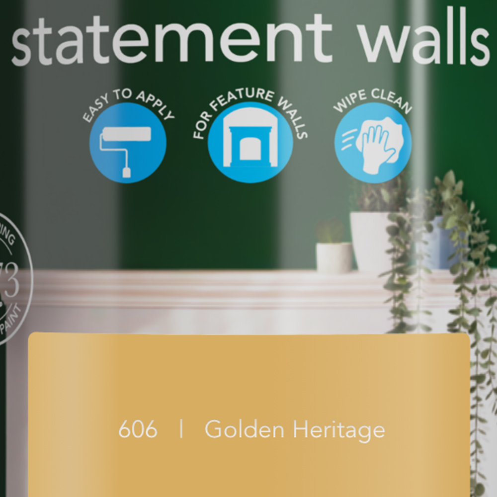 Wilko Statement Walls Golden Heritage Matt Emulsion Paint 1.25L Image 3