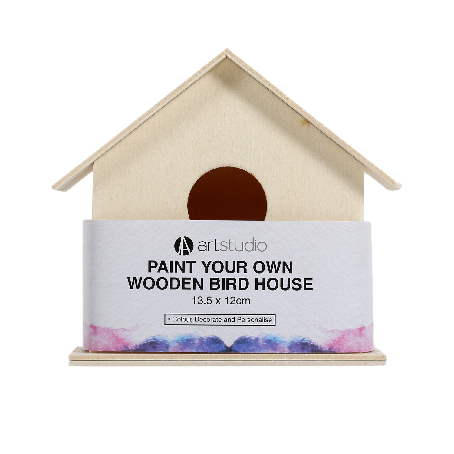 Art Studio Paint Your Own Wooden Bird House Kit Image 2