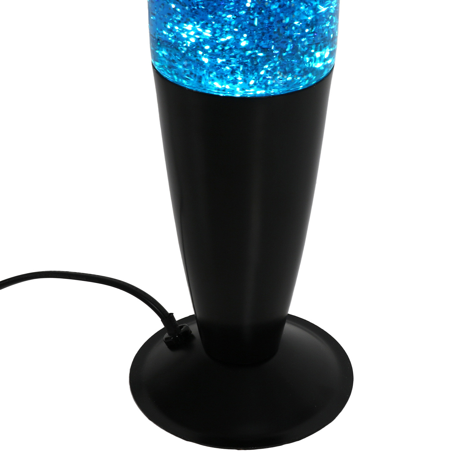 Black Metal Glitter Lava Lamp Image 4