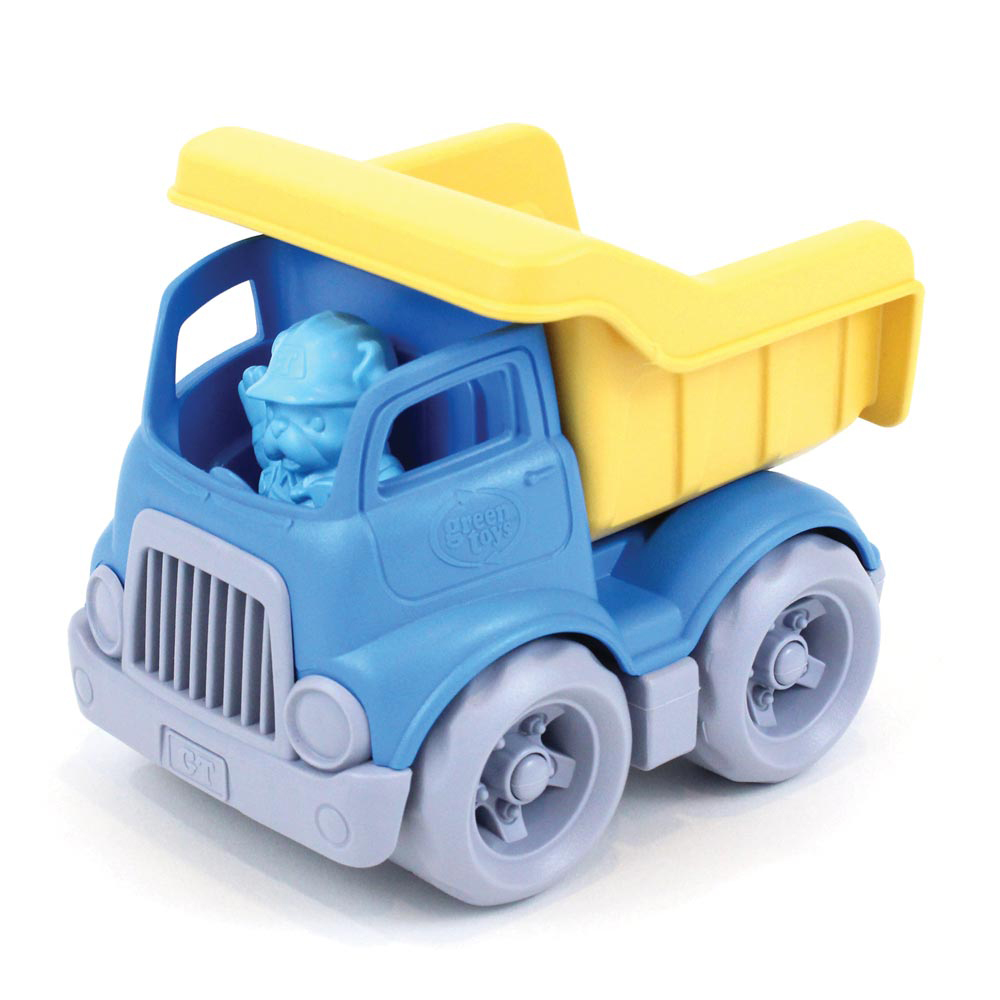 BigJigs Toys Yellow and Blue Dumper Truck Image 1
