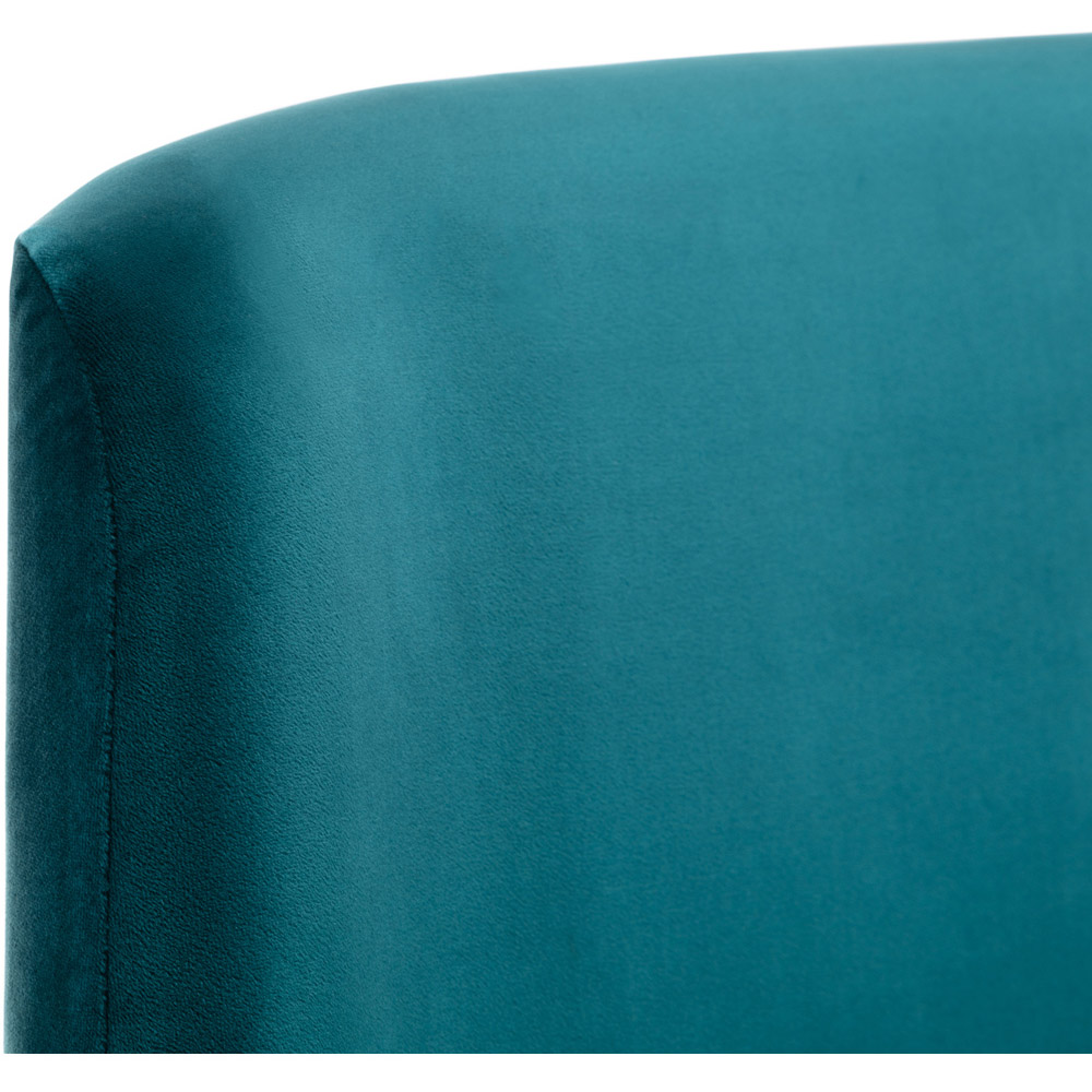 Julian Bowen Frida King Size Teal Curved Velvet Bed Frame Image 7